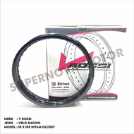 VELG V ROSSI GLOSSY 185 HITAM GLOSSY RING 18 VELG ROSSI 18 X 185 36H HITAM GLOSSY