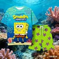 Potdemiel SpongeBob Patrick Star Cute Cartoon Couple Outfit Set For Kids Matching Shirt T Shirt And 