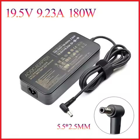 19.5V 9.23A 180W 5.5*2.5mm AC Power Charger ADP-180MB F for Asus ROG G75VW GL502VT FX60V GFX72 Gamin