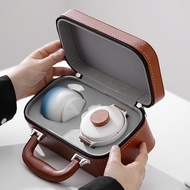 Black Pottery Japanese Travel Tea Set Carrying Case Company Corporate Real Estate Insurance Business