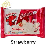 The Laughing Cow Cheese Belcube ชีสวัวแดง(15 Cube strawberry) 15 คิวบ์ สตรอเบอรี่  นำเข้าจากประเทศเว