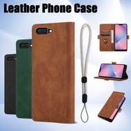 Luxury Flip Casing For OPPO A12E A3s/A5 Realme C1 Wallet leather Case with Adjustable Mobile phone lanyard Shockproof
