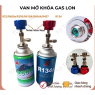 Can Gas Unlock Valve R134a, R22, R600, R410, R290 - Thick Metal Body, Absolutely Anti-leak Gasket
