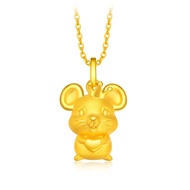CHOW TAI FOOK 999 Pure Gold Year of Rat Pendant - 皇冠鼠 Royal Crown Rat R23570
