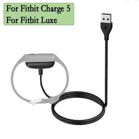Charger For Fitbit Charge 5 /Fitbit Luxe USB Charge Cable 50/100cm Charging Data Power Adapter Watch