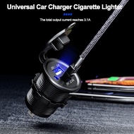 【Trending】 Mini Car Charger USB Vehicle DC12V-24V Waterproof Dual USB Charger 2 Port Power Socket 5V