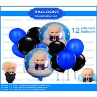 12pcs. BABY BOSS BALLOON SET balloon birthday