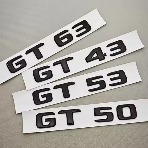 3D ABS Car Letters Logo GT43 GT50 GT53 GT63 Sticker Rear Trunk Badge Emblem For Mercedes Benz AMG GT