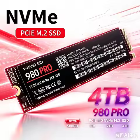 980 Pro M.2 2280 NVMe PCIe4.0 High Speed SSD, 500GB 1TB 2TB 4TB Options, Solid State Drive For PS5 G