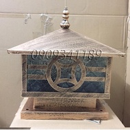 [HCM]Đèn trụ cổng màu đồng giả cổ ngoài trời D400