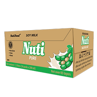 Thùng 36 Bịch Sữa đậu nành Nuti Nguyên Chất Bịch 200ml TU.NSDN01TI NUTIFOOD