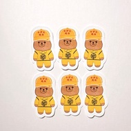 白沙屯媽祖小熊貼紙 6張入