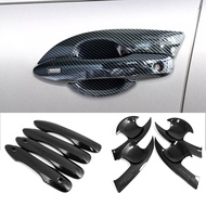 For TOYOTA COROLLA CROSS carbon fiber pattern car door handle cover bowl cover,COROLLA CROSS exterio
