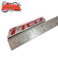 Logo i-TEQ i-Tech Chrome Plated + Red Letters + 1 Piece General 2-4 Doors