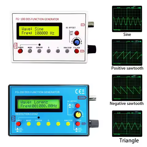 FG-100 200 DDS Function Signal Generator Frequency Counter 0.01Hz - 500KHz Signal Source Module Sine