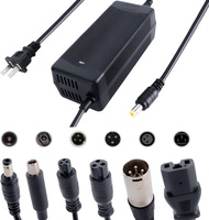 54.6V 2A Fast Electric Bike Charger with 7 Plugs for 48V Lithium Battery Compatible with Ebike Lectr
