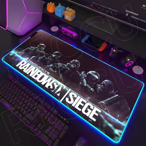 RGB 400x900mm XXL Game R6 R-Rainbow Six Siege Colorful Computer Anime Mouse Pad Pc Desk Office Carpe