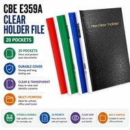 CBE E359A Clear Holder File A4 (20 Pockets) / Fail Pemegang Dokumen Jernih Sekolah Pejabat Berkualit