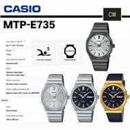 [ OFFICIAL CASIO WARRANTY ] CASIO MTP-E735 SERIES ANALOG MEN WATCH ( DIAMETER 37.5MM )