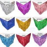 Easy Decoration Foil Table Fringe Tassel Table Curtain METALLIC 0,75x3 m Birthday Decoration