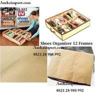 Shoe Under/ Shoe Organizer Fabric Shoe Rack/