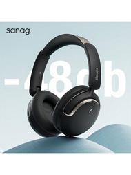Sanag D50 -48db Anc無線耳機主動降噪降噪耳機360°環繞立體聲耳機佩戴舒適130小時超遠距離耳機