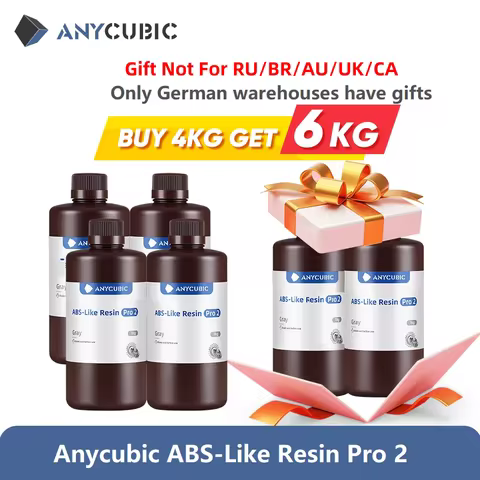Newest 4pieces/lot Anycubic ABS Like Reisn 3d Resin High Precision UV 405nm For LCD SLA DLP Anycubic