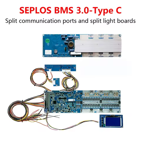 Seplos 3.0 Smart BMS 100A 150A 200A 48V CAN/RS485 Battery Protection Board 13S 14S 15S 16S Lifepo4 L