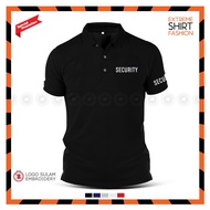 Premium Polo Tee Security Guard Uniform Logo Baju T-Shirt Lelaki Design Logo Sulam Cotton