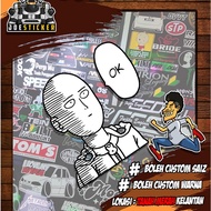 one punch man sticker saiz 10x10 inci
