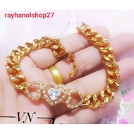 Jewelry 22k gold plated love gem bracelet