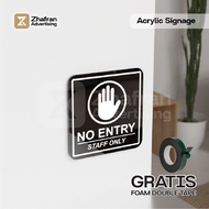 Acrylic Staff Only Room Name Plate Modern Minimalist Acrylic Room Name Signage/