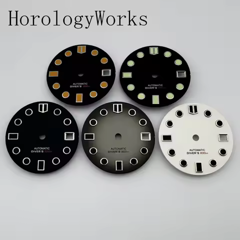 28.5mm Dial Luminous Fit NH35 Movement Fit 3/3.8 O'clock Crown White Black Gray Watch Parts