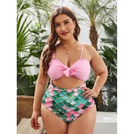Plus Size One Piece Swimsuits Pink 0XL