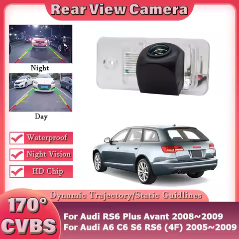 Car Rear view Back Up Camera Reversing Camera HD Fisheye Lens For Audi A6 C6 S6 RS6 (4F) 2005~2009 R