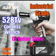 528TV NanWei Rechargeable Brushless Impact Wrench Cordless Socket Wrench with 6.0Ah 30000mAh Battery