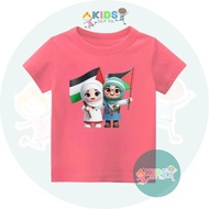 Palestine Flag Twins Girls' T-shirt Save Gaza cool clothes