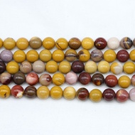 1Strand/Lot 4/6/8/10/12Mm Batu Alam Mookaite Kuning Telur Manik Bulat