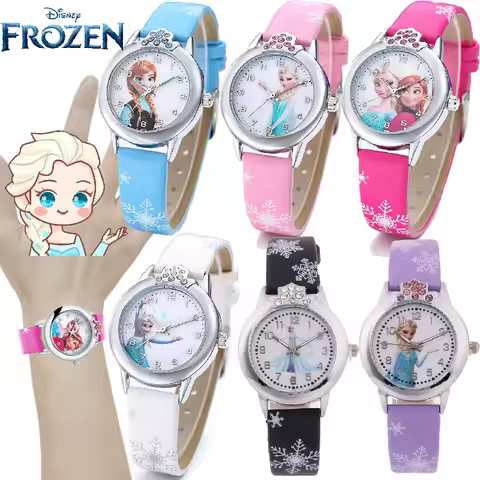 New Anime Frozen Watches Kawaii Elsa Anna Princess Children Watch Cartoon Girl Accessories Children 
