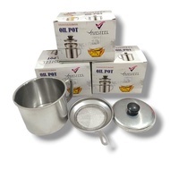 Oil pot filter mug stainless steel Oil filter 1 liter