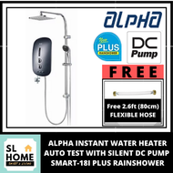 Alpha Instant Water Heater SMART 18i Plus Rain Shower *With Inverter DC Pump Extra Safety With Auto Test Function &amp; Line Fault Indicator