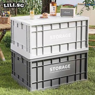 Collapsible Storage Box Portable Outdoor Storage Box With Wheels Foldable Car Trunk Organiser Campin