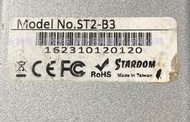 二手台灣制STARDOM USB3.0 2bay  ST2-B3(上電有反應但功能未測當銷帳零件品)