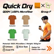 OREN SPORT Microfibre T-shirt (UNISEX) Short Sleeve - QD04 (Group F)