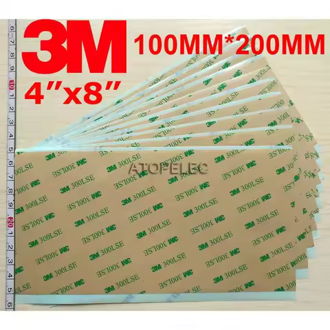 2pcs 4"x8" 100mm*200mm 3M 300LSE 9495LE Double Sided SUPER STICKY HEAVY DUTY ADHESIVE SHEET - Cell P