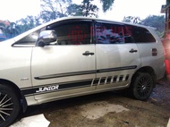 Stiker Cutting Simple Samping Mobil Inova Avanza Xenia Xpander Hitam Glosi