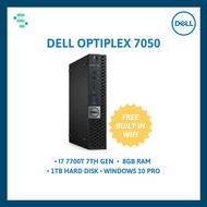 [Refurbished] Dell Optiplex 7050 Tiny PC | i7-7700T 7th Gen | 8 GB Ram |1 TB HDD | Windows 10 Pro | 