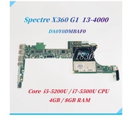 DA0Y0DMBAF0 For HP Spectre X360 G1 13-4000 Laptop Motherboard With Core i5-5200U i7-5500U CPU 4GB/8G