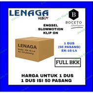(1 BOX/ 50 PAIRS) Lenaga Spoon Hinge By Huben Slow Motion EK-L4-16 Full Bent