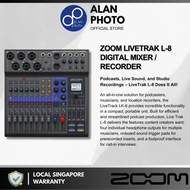 Zoom LiveTrak L-8 Portable 8-Channel Digital Mixer and Multitrack Recorder |  24-bit/96kHz 12-track Recorder